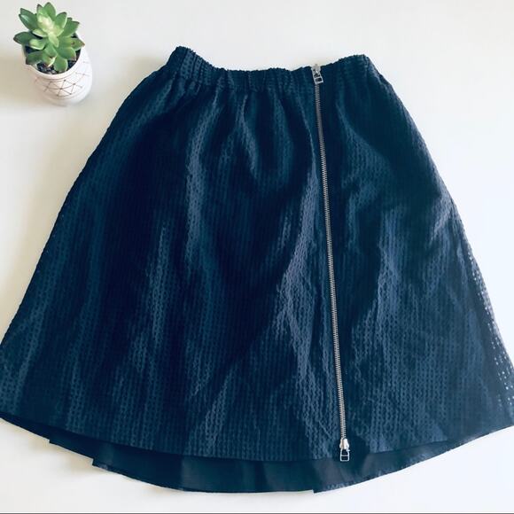 NEW Steven Alan 'Dahlia' Women's X-Small Zipper Full Circle Skirt Navy Blue - Picture 2 of 13